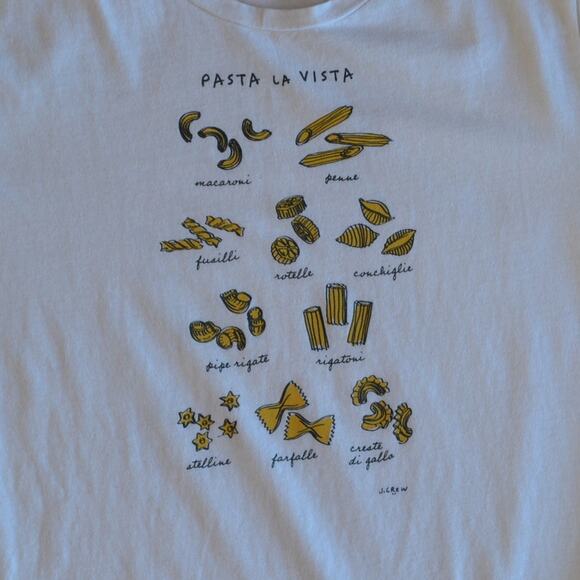 J Crew Pasta Collector Tee T-Shirt White Size XL - Picture 2 of 4